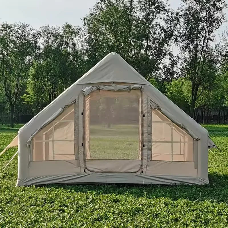 A luxury light weight oxford cloth inflatable tent instant cabin inflatable winter tent with tunnel outdoor camping air tents
