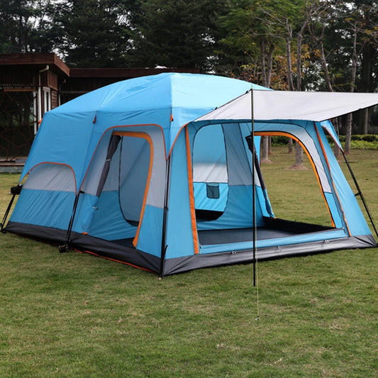 Super-Large Luxury Two Bed Rooms With One Living Room Family Camping Waterproof Tent Outdoor