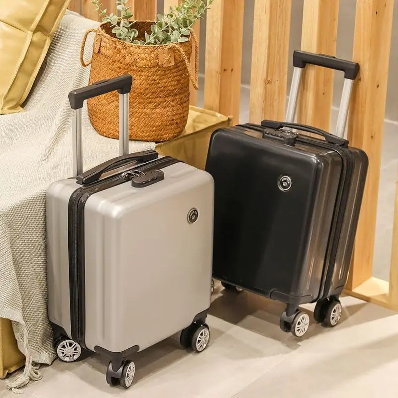 2023 Teenagers Mini Aluminum Frame Suitcase Carry On Rolling Luggage Spinner Suitcase Colorful Beautiful Boarding Cabin 14 Inch