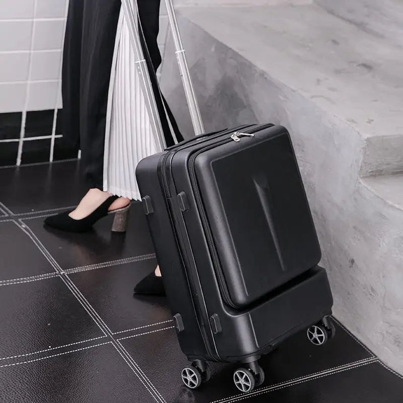 Ins Male Small Luggage Boarding Box Front Opening Female 20-inch Luggage Case Password Traveling Cabin Suitcase Suitcase