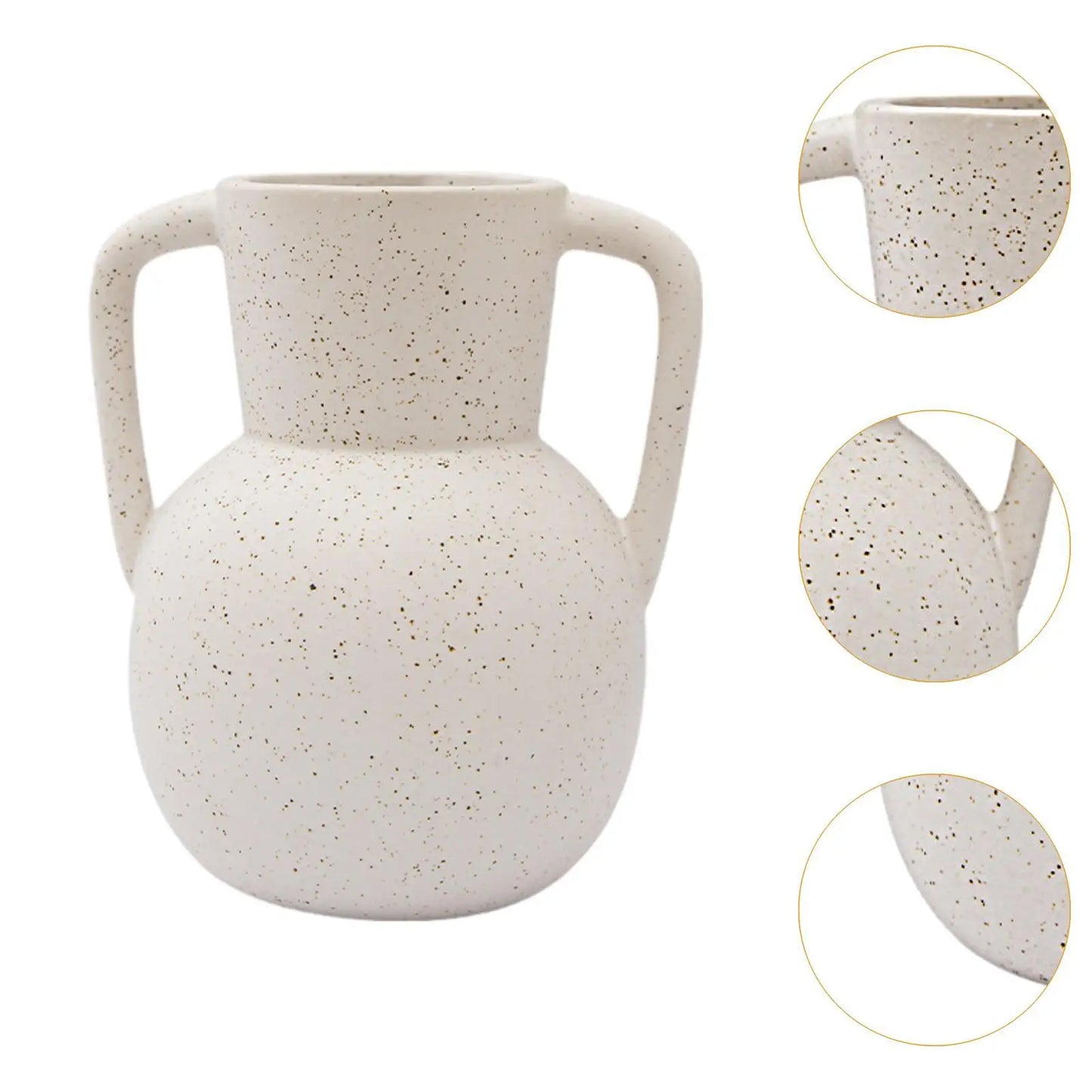 Plant Pot Holder Decors Desktop Display Floral Arrangements Ceramic Flower Vase for Office Fireplace Entryway Living Room Indoor