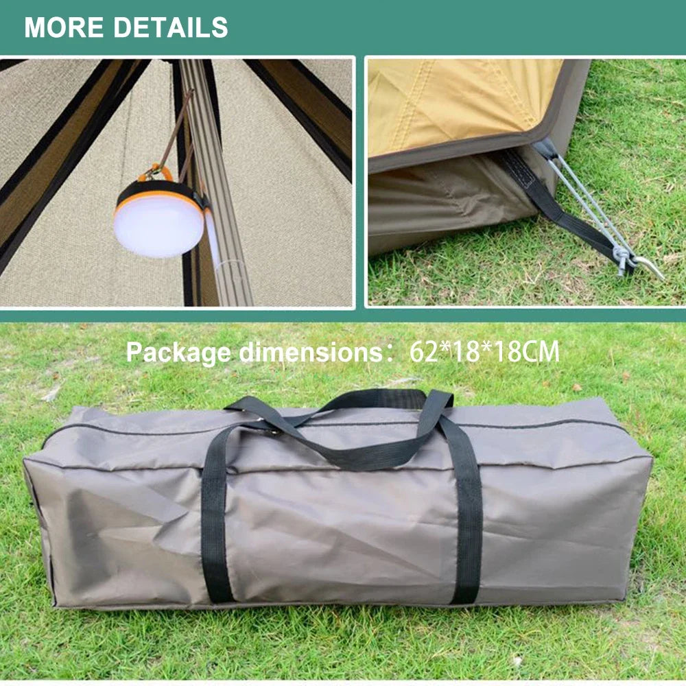 3-4 Person Camping Tent Luxury Waterproof Indian Yurt Large Multiplayer Aluminum Pole Outdoor Travel Camping Double Layer Tents