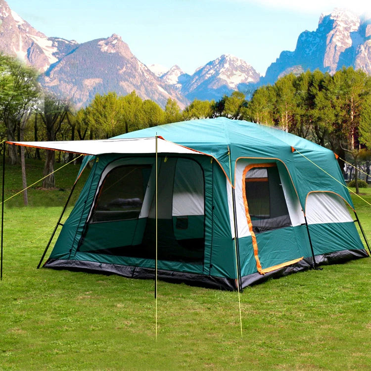 Super-Large Luxury Two Bed Rooms With One Living Room Family Camping Waterproof Tent Outdoor